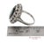 Vintage Platinum 950 Milgrain Natural Diamond and Tourmaline Ring, Size 7 For Sale - Image 11 of 12