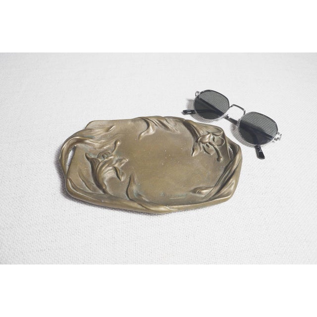 19th Century Antique Art Nouveau Bronze Tray by A. Bouny, 1890s For Sale - Image 5 of 11