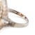 Silver Ladies 14k White & Rose Gold 11.35ctw Oval Morganite Halo Diamond Cocktail Ring, Size 6.75 For Sale - Image 8 of 10