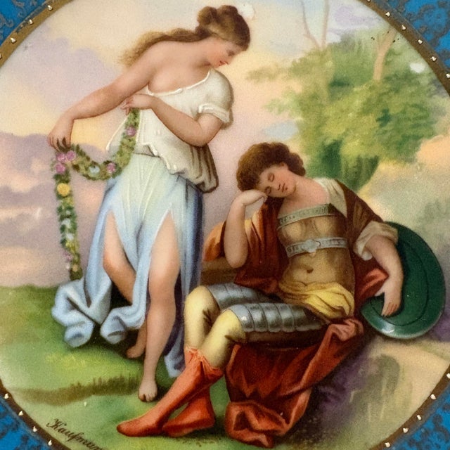 Metal Late 19th Century Victoria Carlsbad Austria Cabinet Plate For Sale - Image 7 of 8