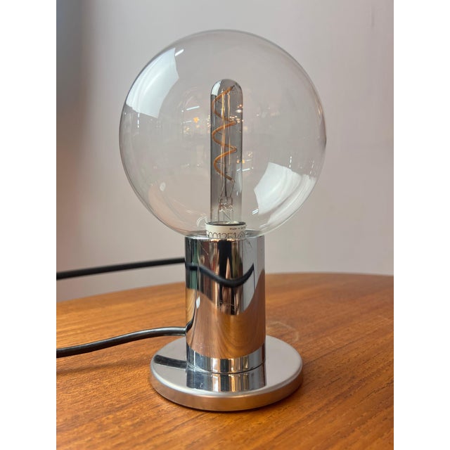 Silver Large Globe Chrome Table Lamp by Motoko Ishii for Staff For Sale - Image 8 of 11