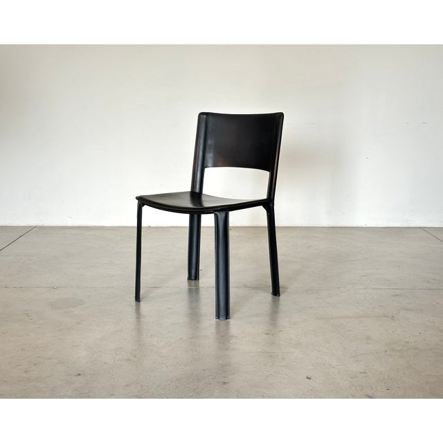 Leather Chairs by Cidue, 1970s, Set of 4 For Sale - Image 9 of 17
