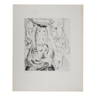 Mily Possoz, The Three Young Portuguese Women, Original Signed Engraving For Sale