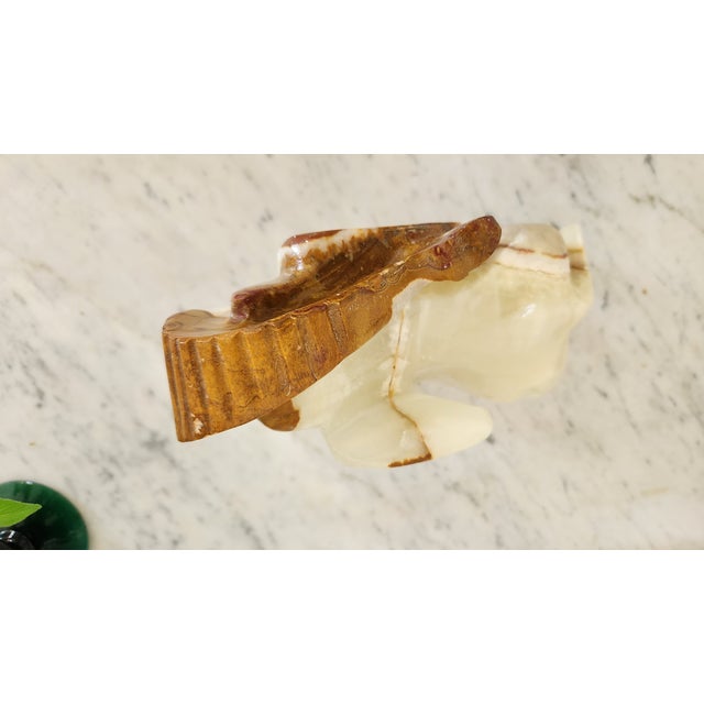 Vintage Large Carved Onyx Elephant Sculpture For Sale - Image 15 of 18