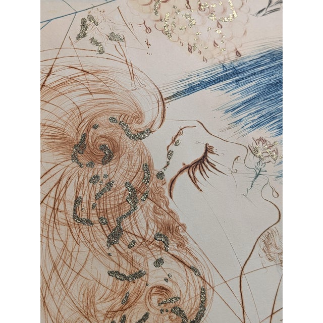 Salvador Dali, The Kiss, 1971, Etching & Stencil with Gold Foil on Arches Paper For Sale - Image 14 of 15