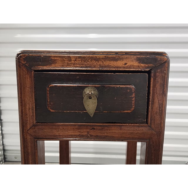 Wood Antique Chinese Late 19th Century Elmwood Chinese Flower Stand From Jiangsu For Sale - Image 7 of 12