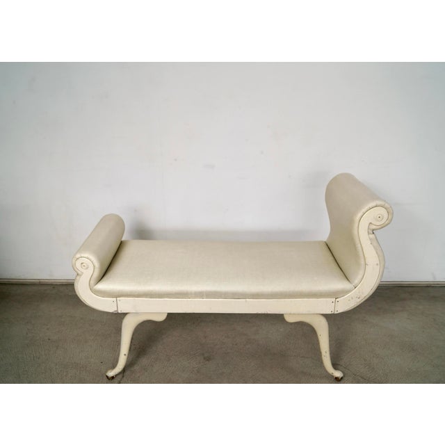 Antique 1930's Hollywood Regency bench for sale. It's a very special and unique bench that was manufactured by Irving...