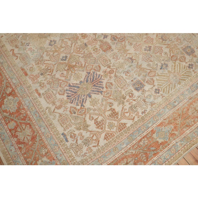 Antique Zabihi Collection Persian Mahal Soft Rug - 8'10" x 11'9" For Sale In New York - Image 6 of 12