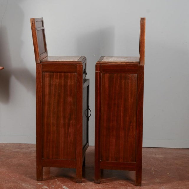 1920s Mahogany Bedside Tables with Liberty Tops, Set of 2 For Sale - Image 5 of 18