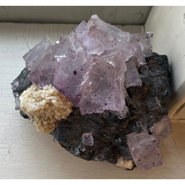 Old Fluorite Mineral Rock Specimen For Sale - Image 4 of 15