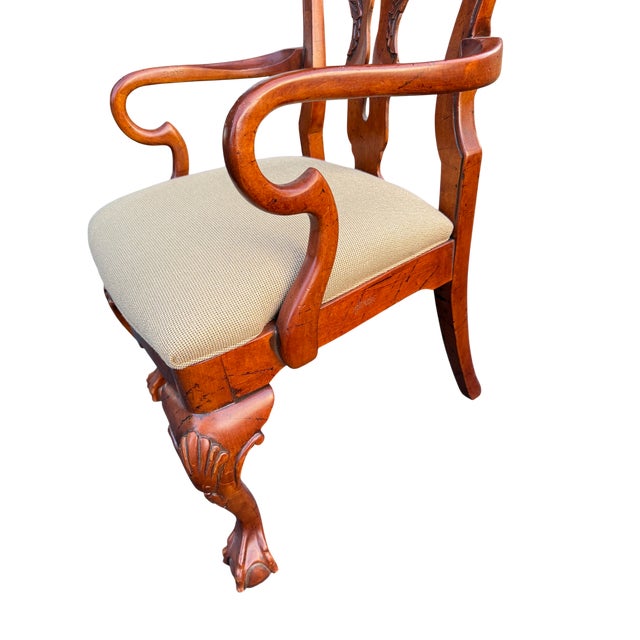 Late 20th Century Attributed to Hickory White Hampton Collection Dining Chairs - Set of 8 For Sale - Image 9 of 18