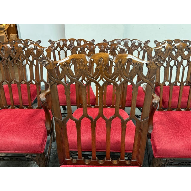 Burton Ching Gothic Revival Dining Room Chairs, Set of Eight For Sale In San Francisco - Image 6 of 12
