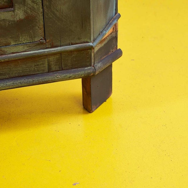 Vintage Wooden Corner Sideboard For Sale - Image 4 of 10