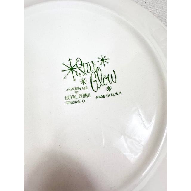 Vintage MCM Royal China “Star Glow” Dinner Plates-Set of 13 For Sale - Image 9 of 9
