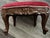 Vintage Mid 20th Century Louis XV Oval Shaped Wood and Red Velvet Upholstered Footstool For Sale - Image 10 of 11