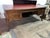 Late 20th Century Large Leather Top Walnut Desk Louis XV Style For Sale - Image 11 of 12