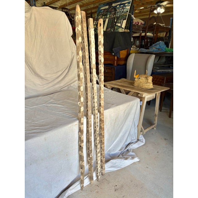 Gray Early 20th Century French Wooden Oyster Sticks - Set of 4 For Sale - Image 8 of 12