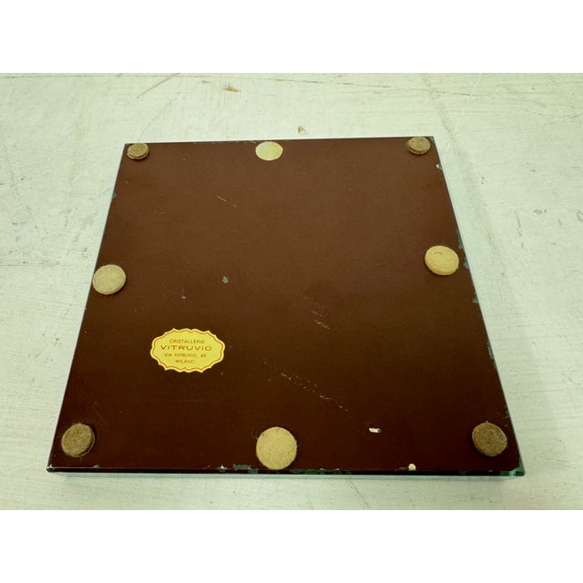 1950s Vintage Italian Square Crystal Dish, 1950s For Sale - Image 5 of 10