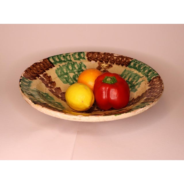 Beige Vintage Handmade Clay Bowl or Plate, 1930s For Sale - Image 8 of 16