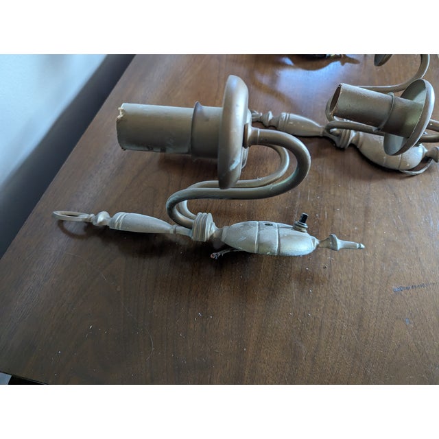 Bronze Early 20th Century Sconces - Set of 3. Appraised For Sale - Image 8 of 12