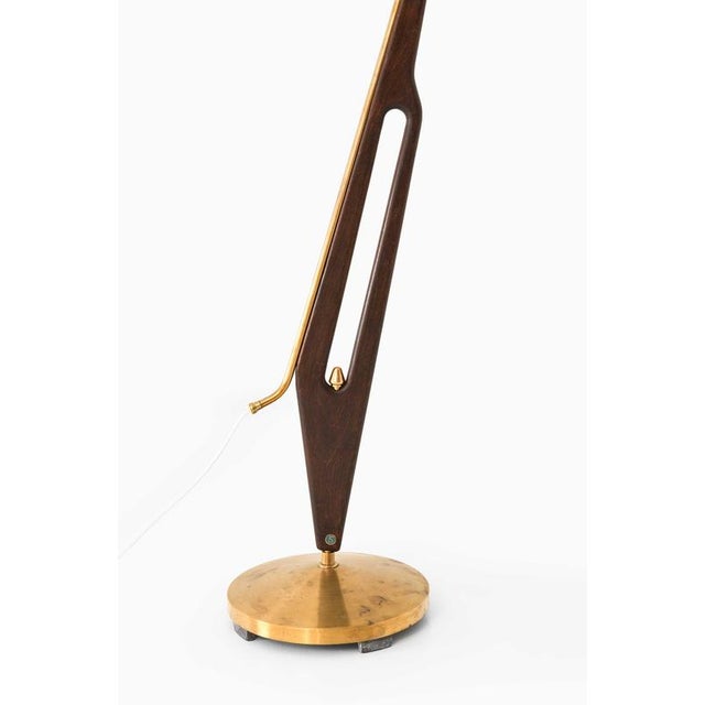 This very rare floor lamp, designed by hans bergström and produced by asea in sweden, is a distinguished example of mid-...