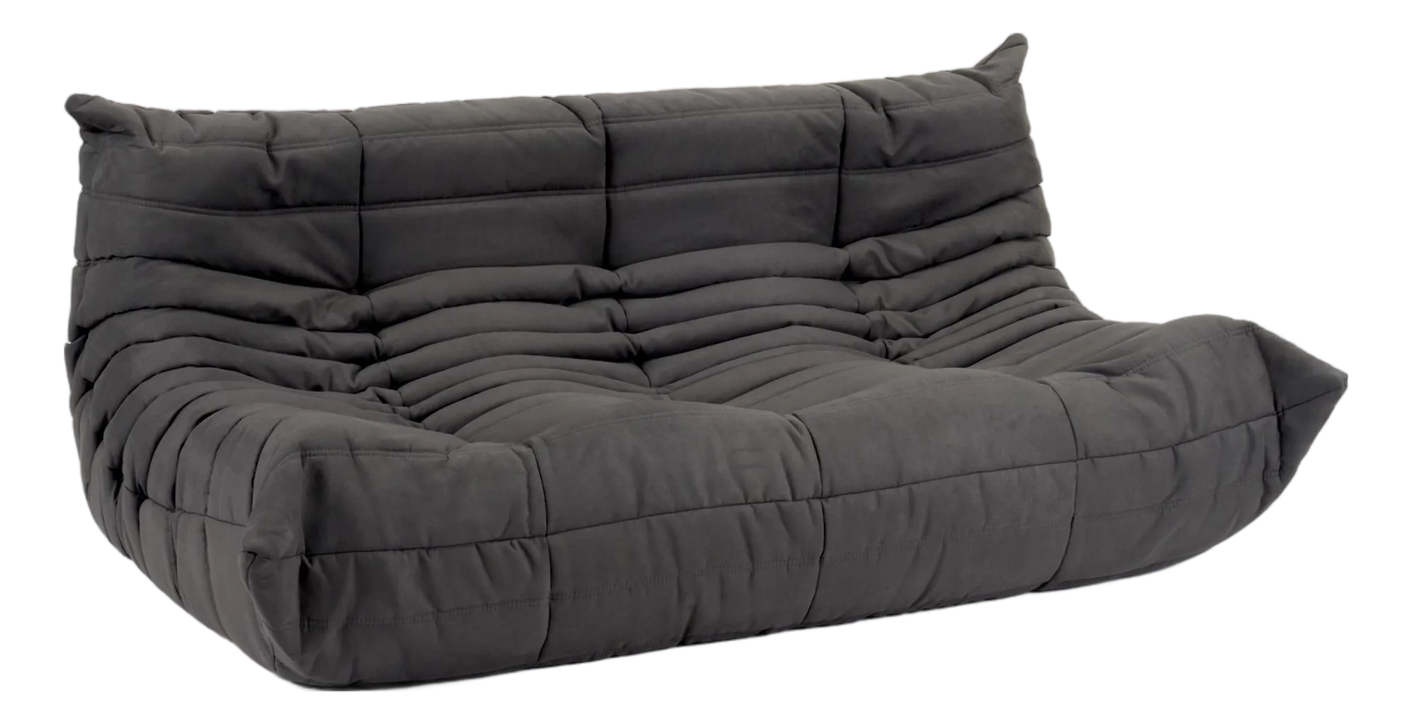 Restored Ligne Roset Togo 3-Seater Sofa in Charcoal Grey | Chairish