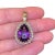 Vintage 14k Gold Amethyst & Diamond Pendant Enhancer For Sale - Image 10 of 10