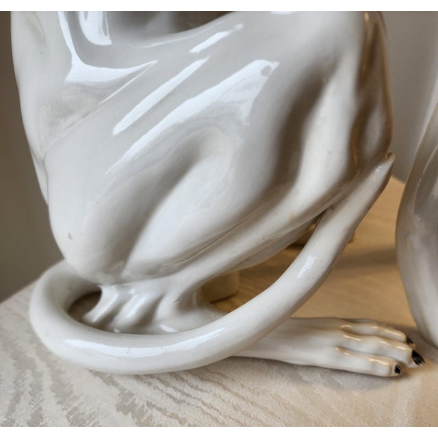 Mid 20th Century Italian Greyhound Whippet Dog Statue For Sale - Image 12 of 16