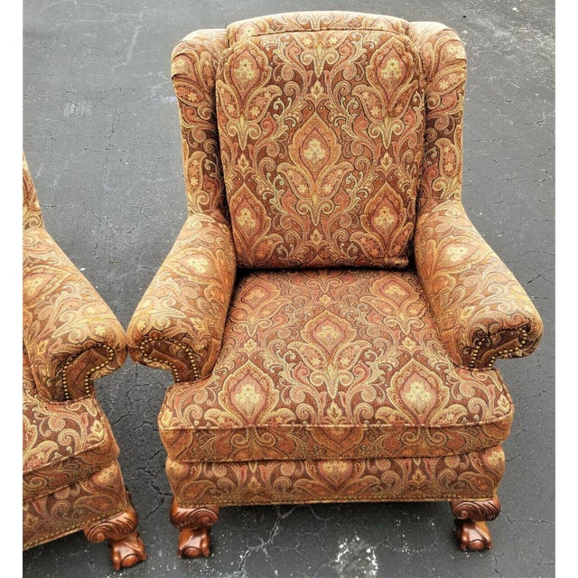 Taylor King Wingback Armchairs with Pillows Set of 2 Chairish