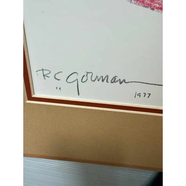 Gorman R C Gorman Native American Woman Sitting, Signed Circa 1977 For Sale - Image 4 of 12