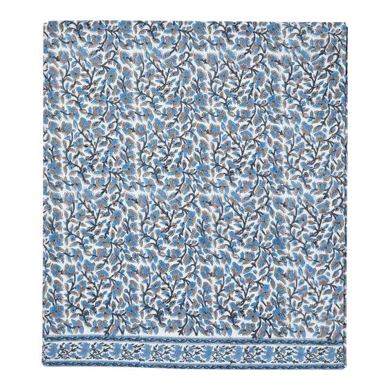 Anna Full Bed Blue Flat Sheet For Sale