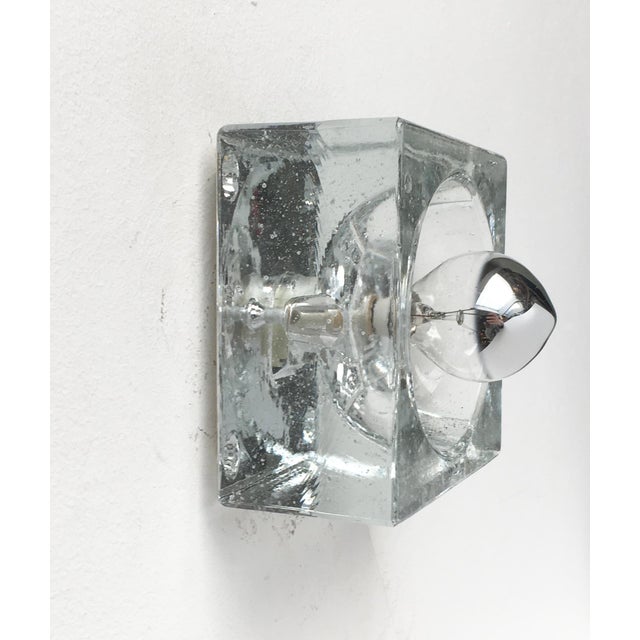 Vintage German Space Age Type 310 Glass Wall Lamps by Ludwig Beilharz for MZ Müller & Zimmer Leuchten, 1970s, Set of 6 For Sale - Image 6 of 18