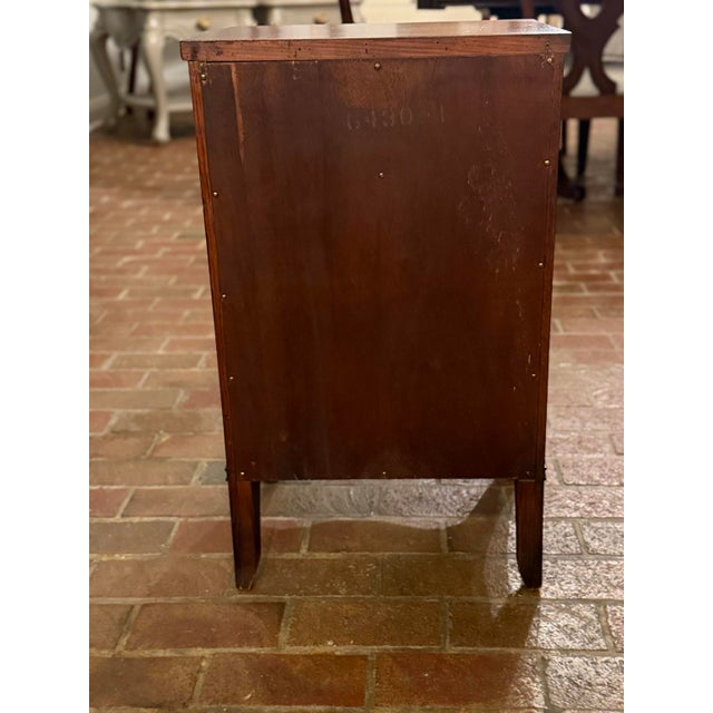 Restored Vintage Drexel Genuine Mahogany Nightstand With Brass Hardware For Sale - Image 11 of 12