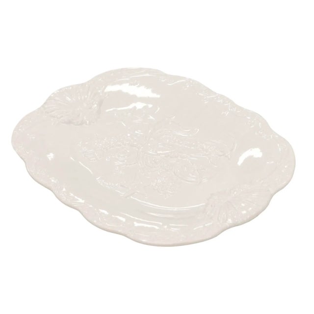 Coastal Portuguese White Ceramic Lobster Platter For Sale - Image 3 of 6