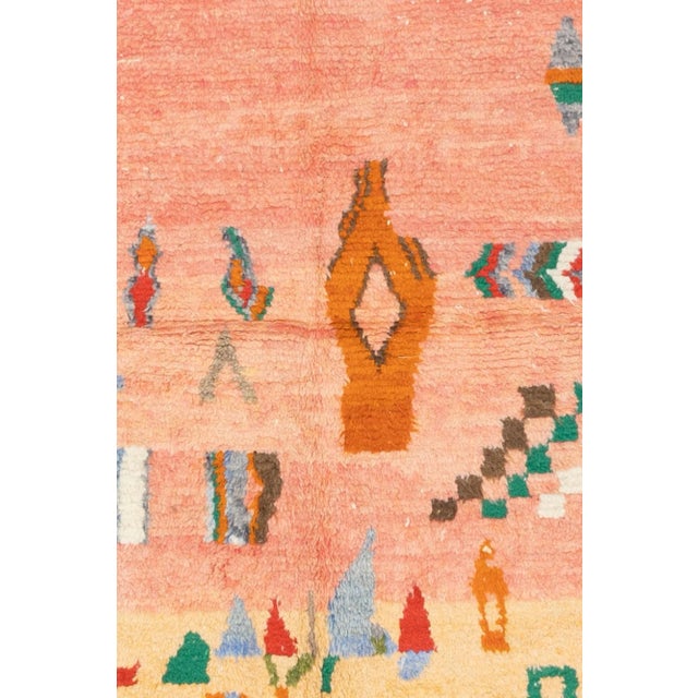 Moroccan Mid Century Moroccan Rug 4'1" X 5’10" For Sale - Image 3 of 6