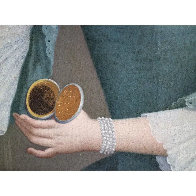 Pietro Longhi, Portrait of a Young Gentlewoman with Snuffbox, 1700s, Oil on Canvas For Sale - Image 5 of 11