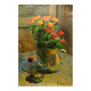 2003 "Still Life" Igor Nevsky Original Oil Painting on Canvas For Sale