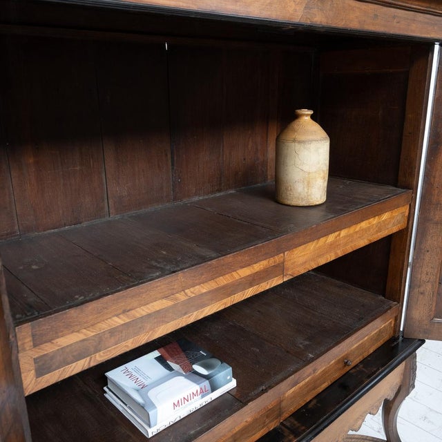 Oak and Walnut 2-Door Cabinet, 18th Century For Sale - Image 12 of 18