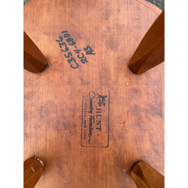Wood Solid Cherry Saddle Seat Bar Stool by Hunt Furniture Wingdale New York For Sale - Image 7 of 10