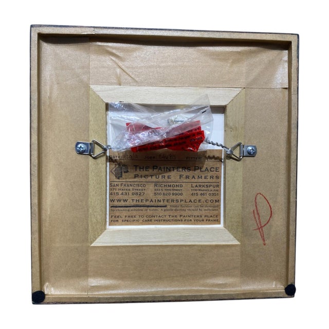 Antique Delft Tiles Pair Framed Blue & White Dutch Hand Painted Ceramic 18thC For Sale - Image 9 of 9