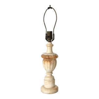 Antique French Carved Marble Table Lamp/20" For Sale