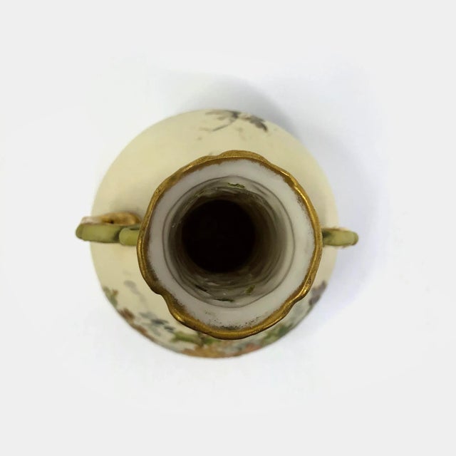 Late 19th Century Antique Austrian Hand Painted Porcelain Vase For Sale - Image 5 of 9