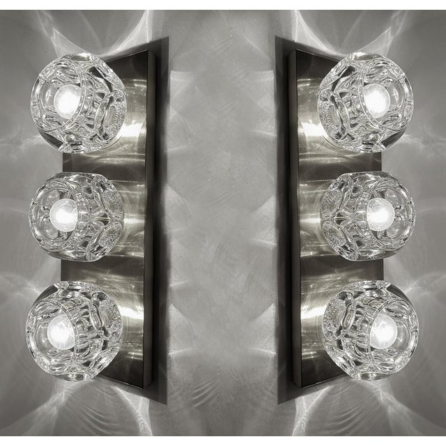 Large Space Age Glass Sconces from Peill & Putzler, 1970s, Set of 2 For Sale - Image 18 of 18