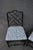 Set of 4 Hollywood Regency Ebonized Faux Bamboo Dining Side Chairs For Sale - Image 11 of 16