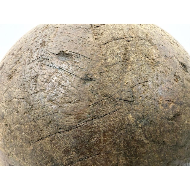 17th Century Antique Lignum Vitae Sphere For Sale - Image 4 of 9