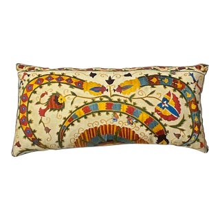 Funky Single Vintage Suzani Pillow For Sale