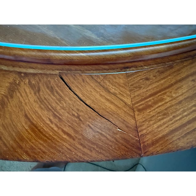 1950s Chinese Ming Style Rosewood Hand-Carved Dining Table With 6 Chairs - Set of 7 For Sale - Image 9 of 10