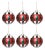 Tree Motif Ball Ornaments, Set of 6, 4" For Sale