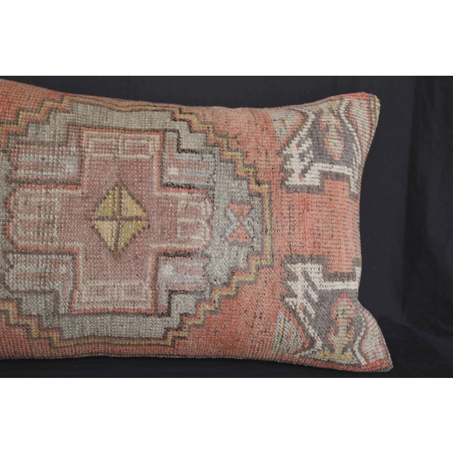 Handmade Tribal Soft Tones Rug Pillow Cover -17'' X 32'' For Sale In Tampa - Image 6 of 14