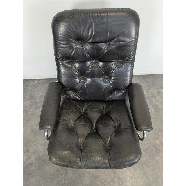 Leather Lounge Chair from Stressless, 1970s For Sale - Image 3 of 8